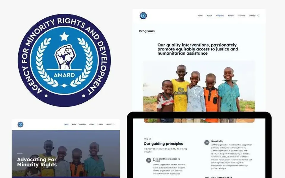 AMARD website shown on desktop screens